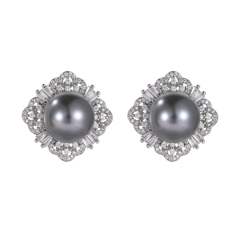 Pearl Lore · Grey Cultured Pearl Stud Earrings