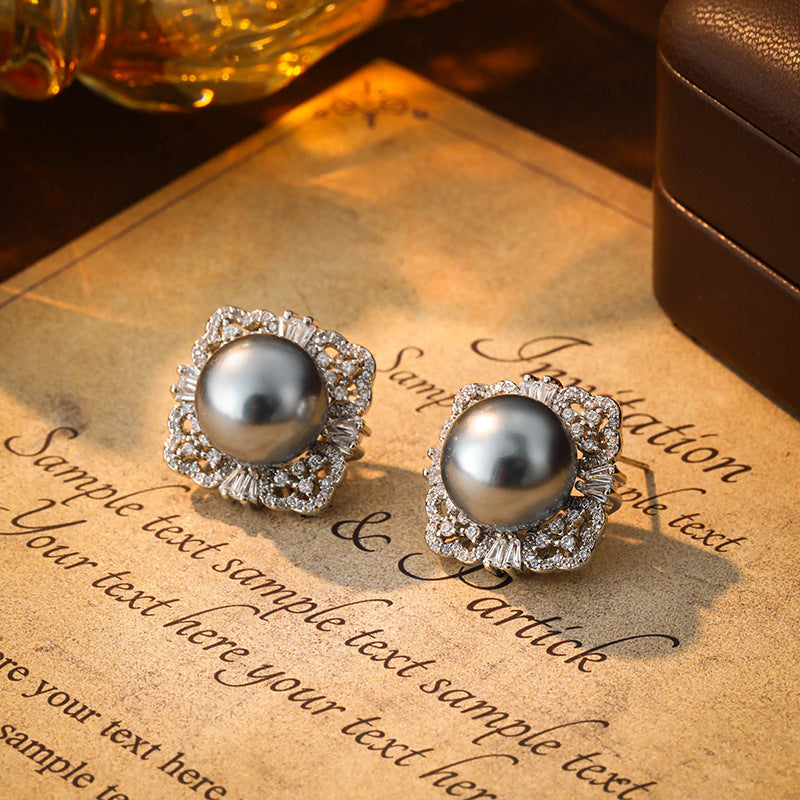 Pearl Lore · Grey Cultured Pearl Stud Earrings