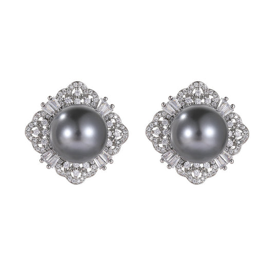 Pearl Lore · Grey Cultured Pearl Stud Earrings