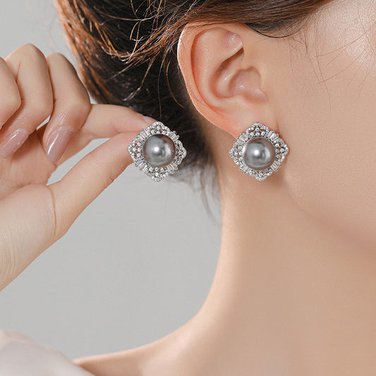 Pearl Lore · Grey Cultured Pearl Stud Earrings