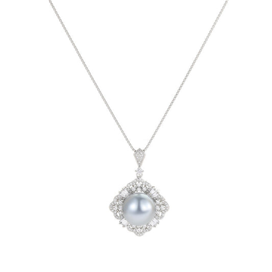 Pearl Lore · Grey Cultured Pearl Princess Necklace