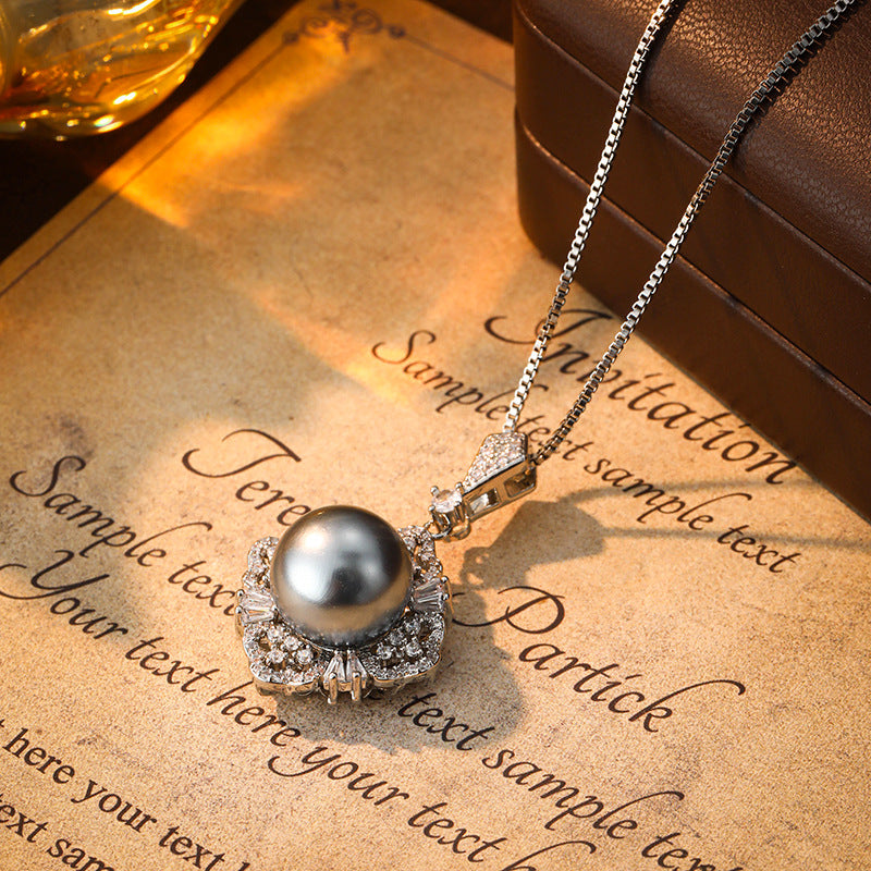Pearl Lore · Grey Cultured Pearl Princess Necklace